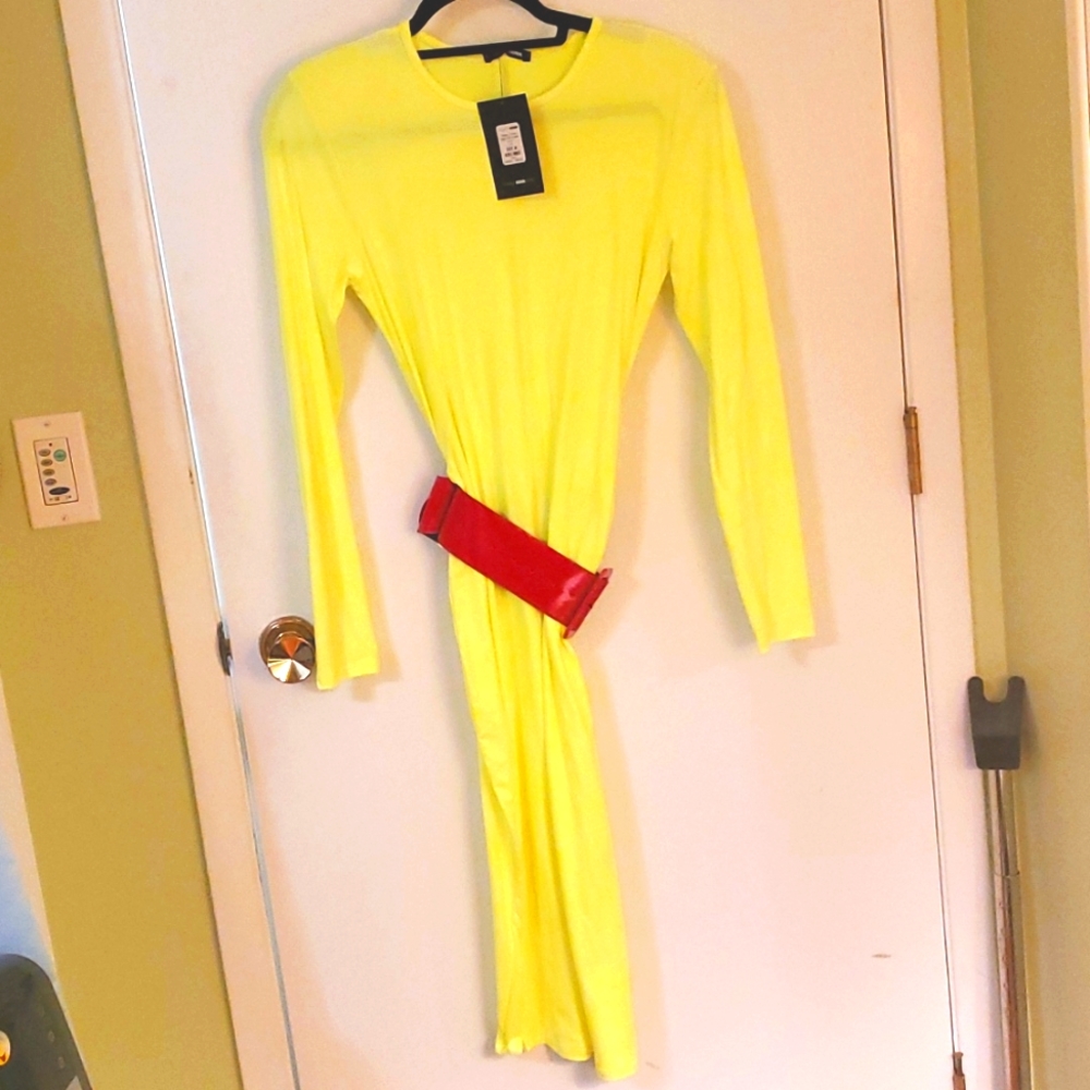 Neon Lime Midi Dress